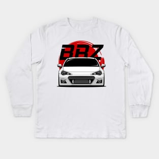 White BRZ JDM Kids Long Sleeve T-Shirt